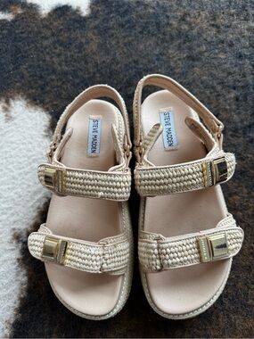 Steve Madden Sandals with Gold Accents size 9.5